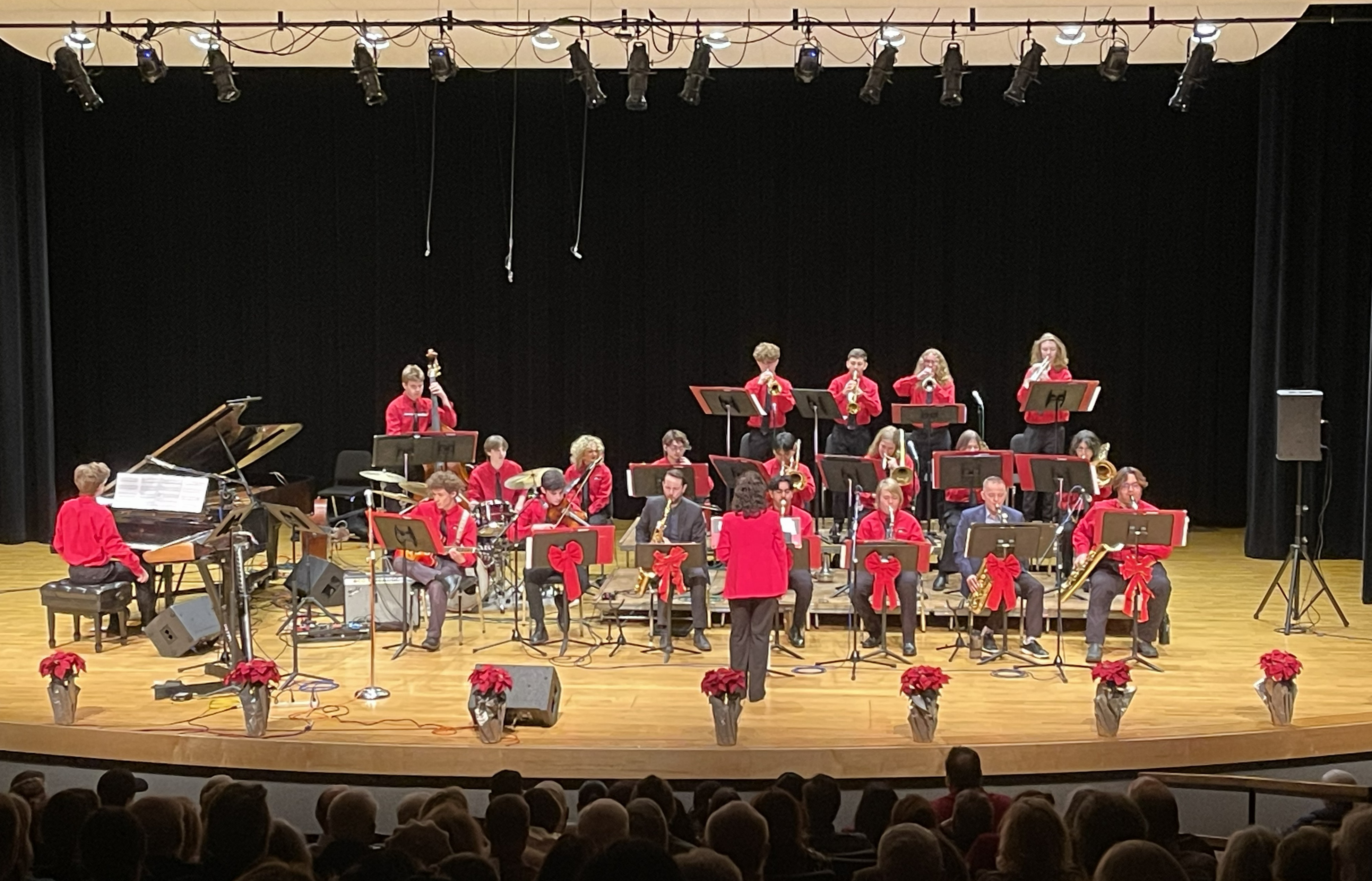 Reno Youth Jazz Orchestra Band Members Onstage